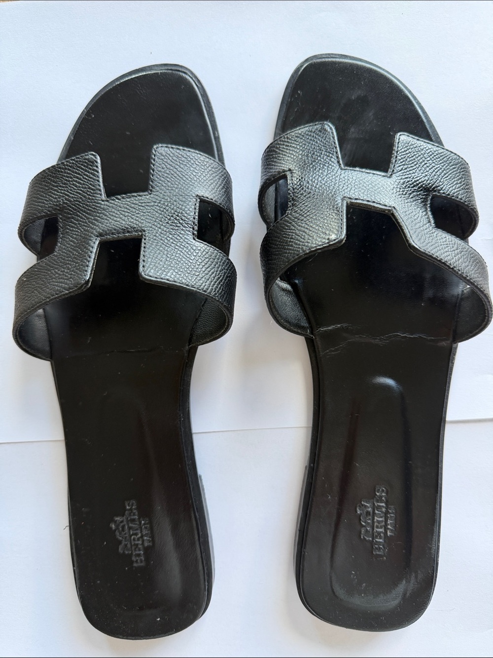 Hermes Black Oran Slide Sandals - Picture 10 of 17